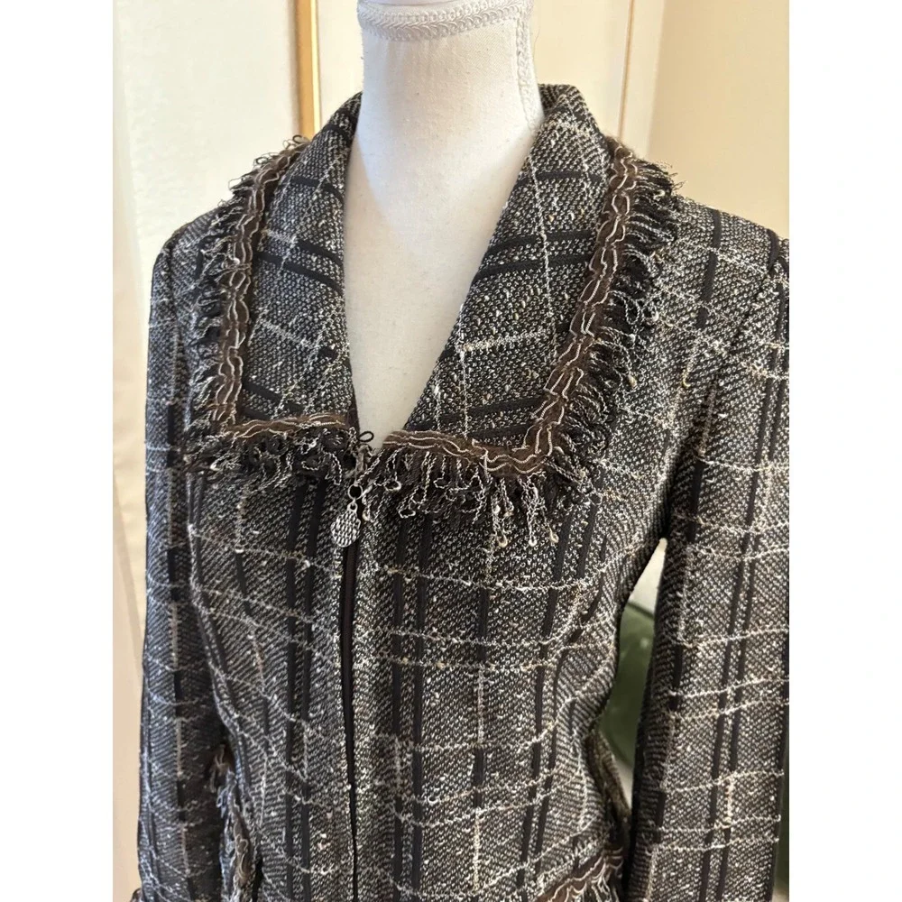 ST JOHN Collection‎ Tweed Skirt Jacket Suit Set Size 6
